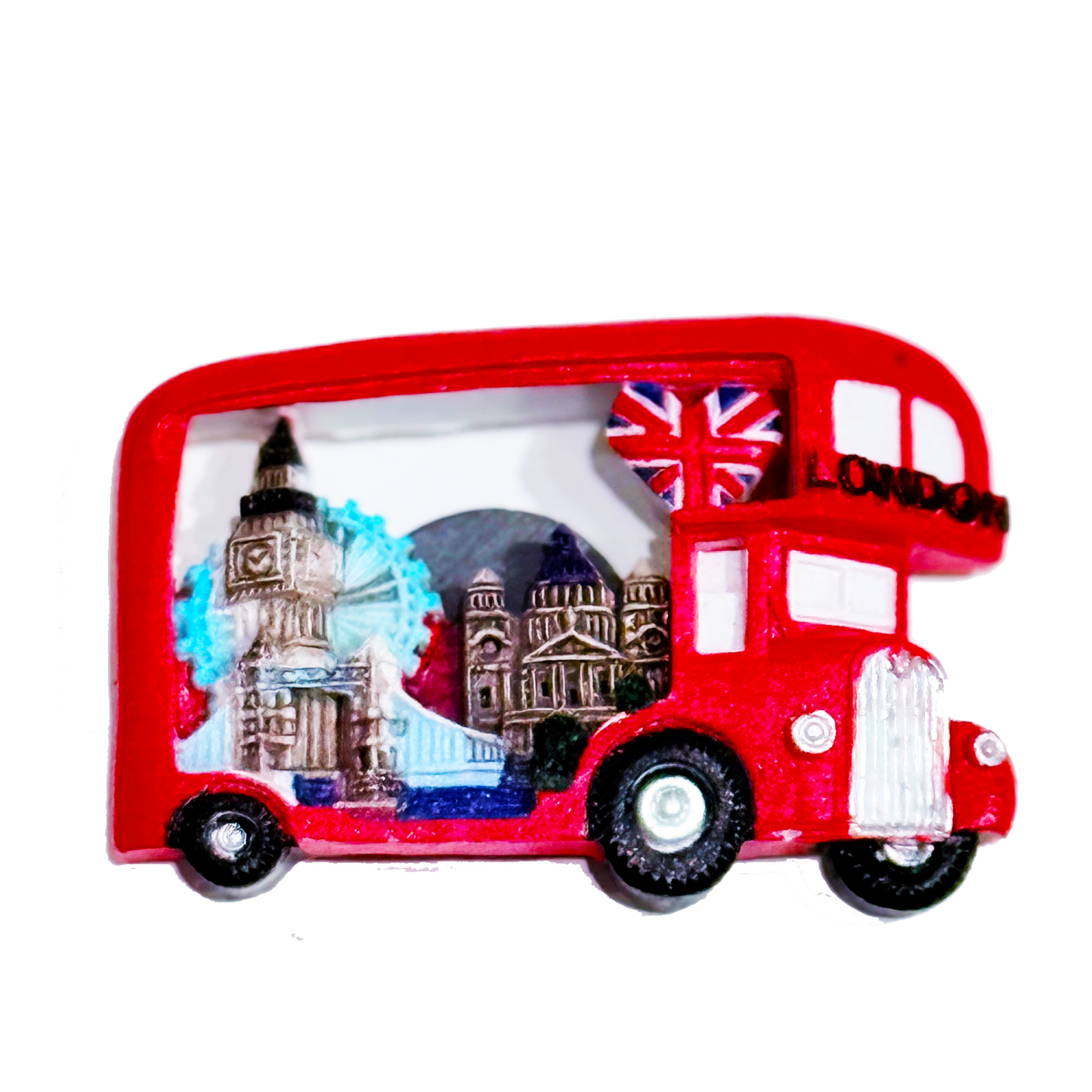 London Bus Attractions Ceramic Fridge Magnet