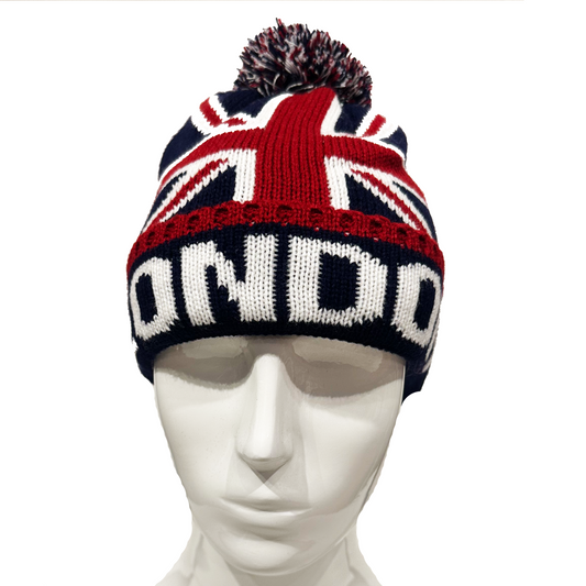 London Union Jack Beanie Hats - Navy