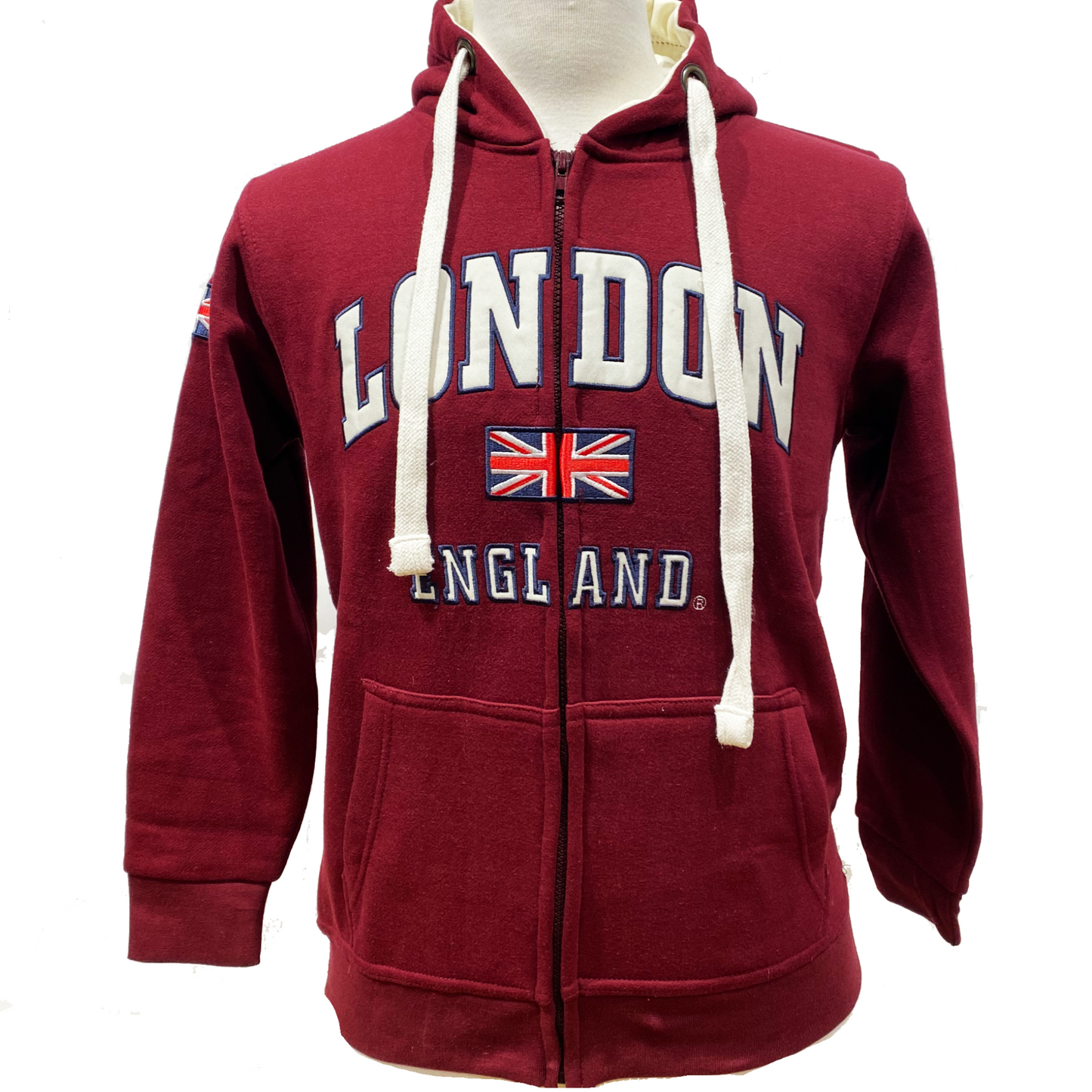 London England Front Zip Hoodies