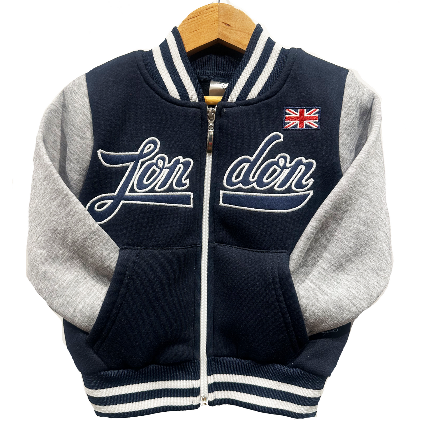 Kids London England Baseball Jacket