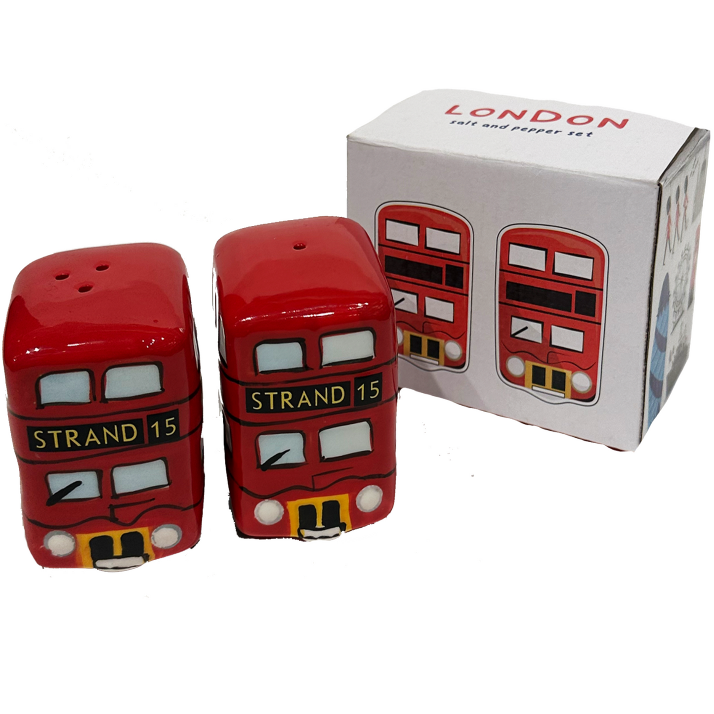 London Icons Red Routemaster Bus Ceramic Salt and Pepper Shaker