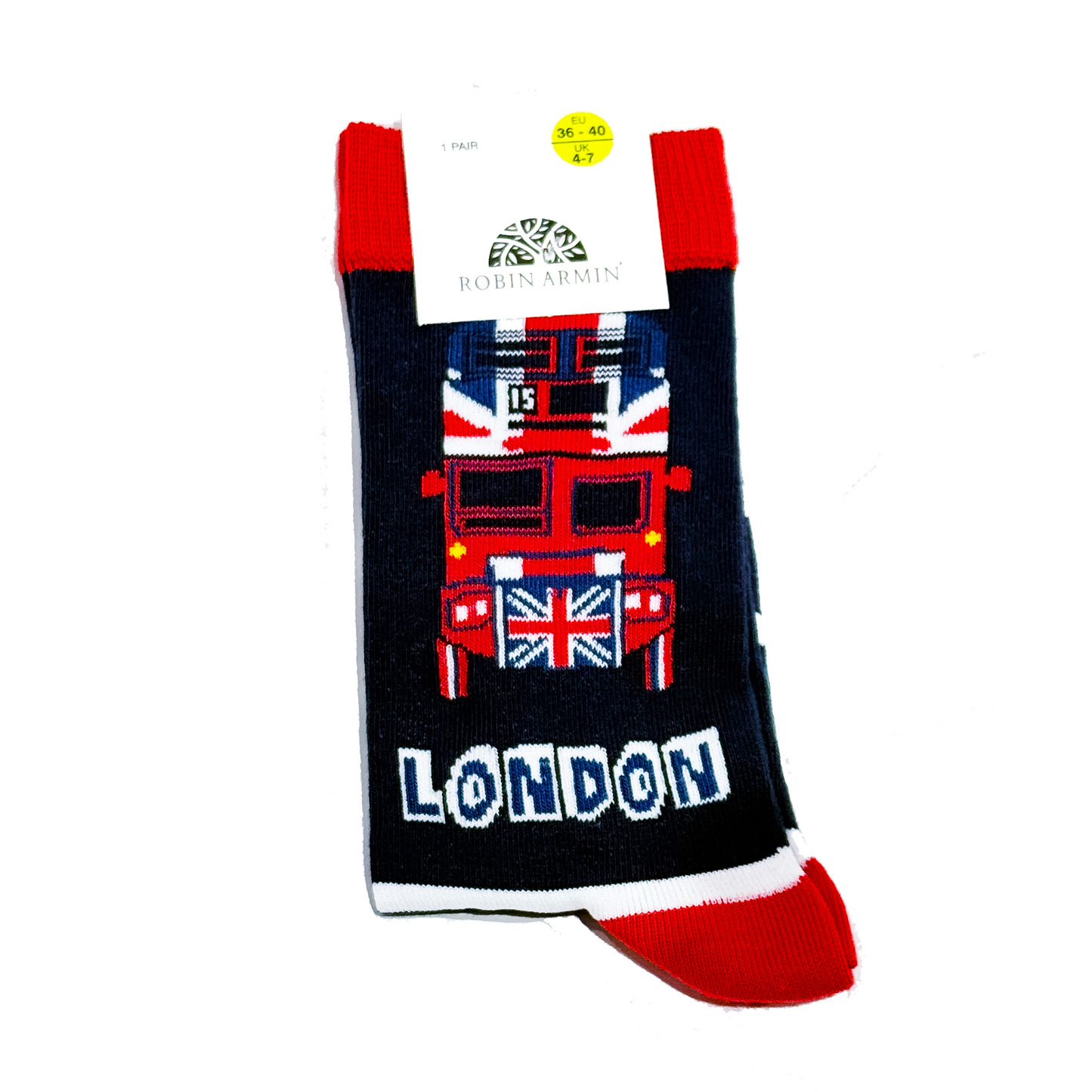 Red London Bus Sock