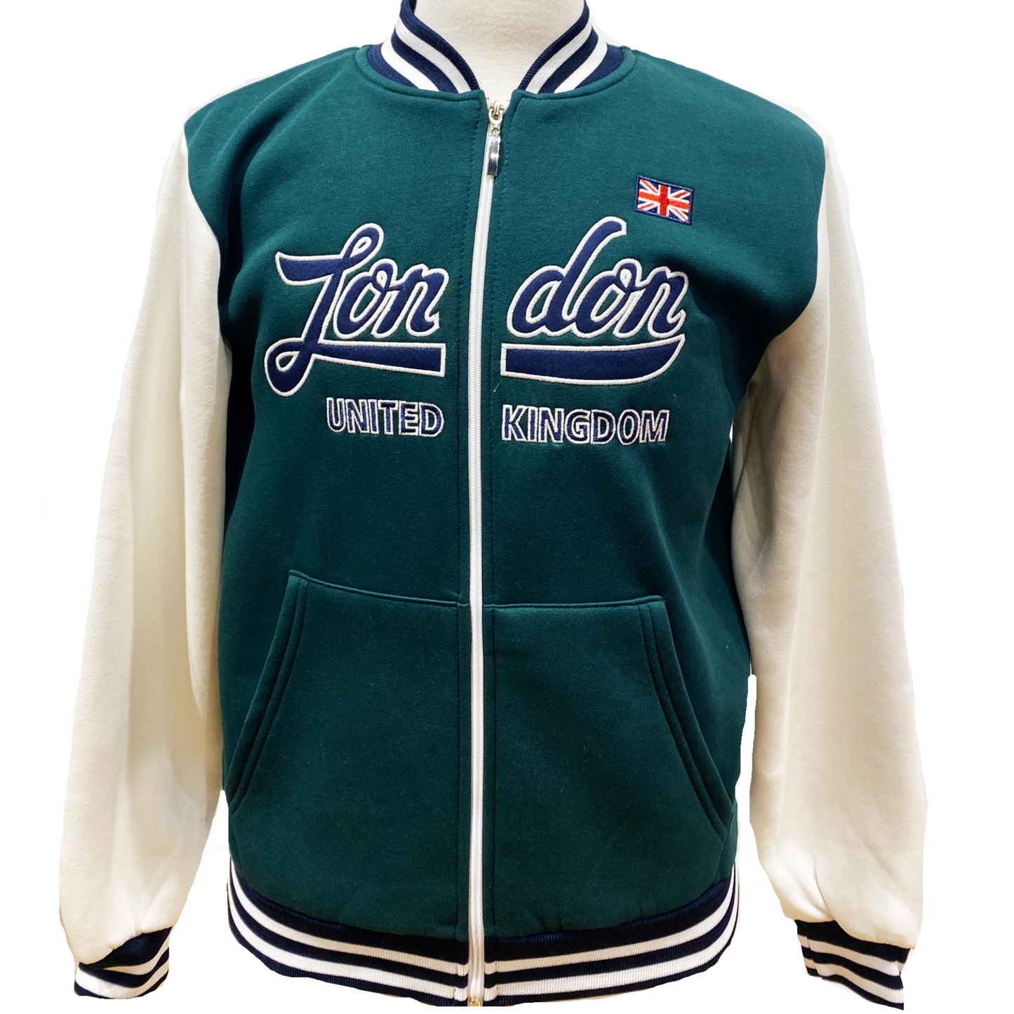 London England Baseball Zipper Jacket